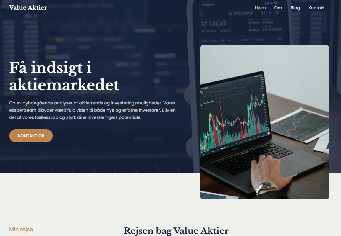 value aktier hjemmeside salg